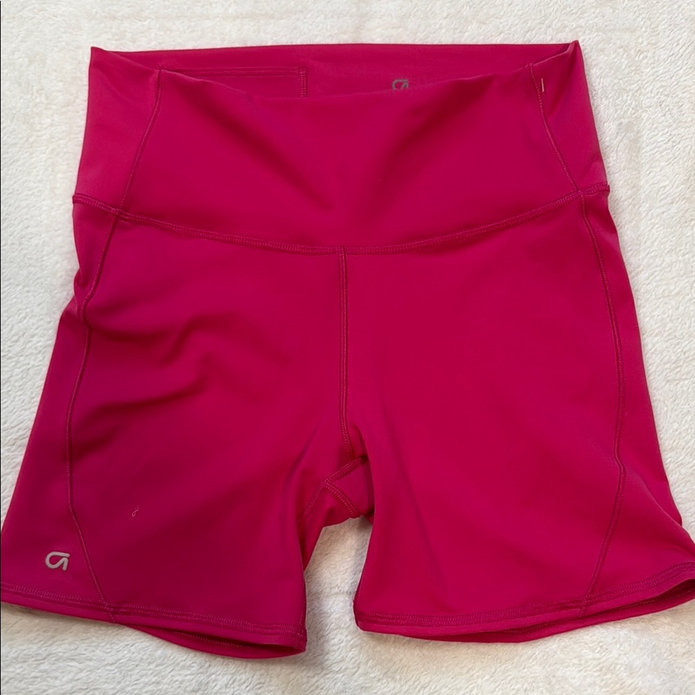 Gap Pink Compression Athletic Shorts with High-Rise Waistband
